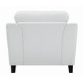 thumbnail image 3 of Benzara BM196652 Faux Leather Upholstered Wooden Chair with Tufted Cushioning & Wooden Feet, White & Black, 3 of 6