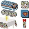 Justice League Heroes Unite Batman Room Decorations, Swirls, Candle, Lanterns, Banners, and a Balloon Bouquet