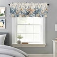 thumbnail image 4 of Ocean Starfish Conch Shell Valances for Windows,Kitchen Valance Rod Pocket Short Curtain, Blue Eucalyptus Leaf Vintage Linen Valance Curtain Window Valances for Bedroom Bathroom Living Room 60x18in, 4 of 9