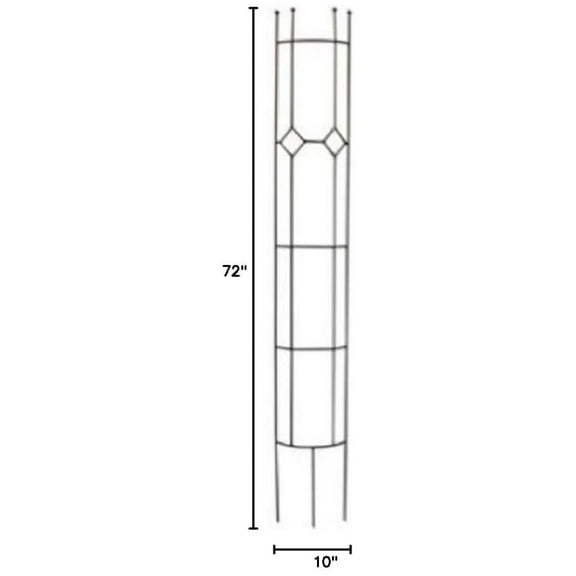 Products Semi Round Arts and Crafts Trellis, Black