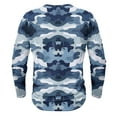thumbnail image 4 of Mens Crewneck Sweatshirt Camouflage Printing Plus Size Button Long Sleeve Casual Blouse Shirts, 4 of 4