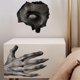 thumbnail image 5 of Teissuly Halloween Human Face Blood Handprint Toilet Toilet Cover Horror Wall Sticker Teissuly WER202309200842, 5 of 8