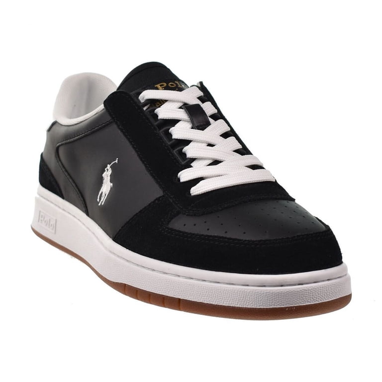 Polo Ralph Lauren Court Suede/Leather Men's Shoes Black 809834463