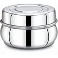thumbnail image 2 of Stainless Steel Canister/Container 150ML, Small/Mini Storage Box, (Approx. Dia - 8.5 Cm/Height - 4.7 Cm), Container for Kitchen, Pulses/Tea/Coffee/Sugar/Spices/Flour/Milk, (Pack of 1), 2 of 2