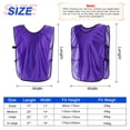 thumbnail image 2 of Scrimmage Training Vest 25x17" Soccer Jersey Sport Team Pinnies, Purple 6 Pack, 2 of 7