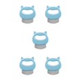 thumbnail image 3 of Methold Peine para gatos de mano para mascotas, cepillo para quitar el pelo en forma de concha, mango Adorable, mango bonito, cara de gato azul azul Katzengesicht 5piezas, 3 of 6