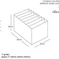 thumbnail image 2 of 2 Pcs Foldable Drawer Clothes Storage Boxes Jeans Storage Organizer, 7 Grids of White for Trousers, Leggings, T-shirt Organization, 2 of 5