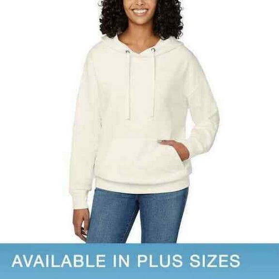 Buffalo Ladies' Super Soft Hoodie with Pocket 1610783 Color White Size XXL