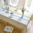 thumbnail image 2 of Embroidered Tassel Tablecloth-Cotton and Linen Dustproof Table Cover Suitable for Kitchen, Restaurant, Party, Family Desktop Decoration, 2 of 6