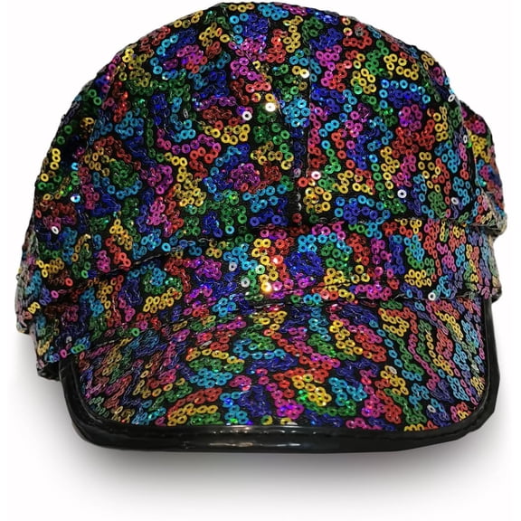 YooGuoGuo Sequin Hat Captain Hat Party Berets Mucis Festival Disco Caps for Dancing Party Black
