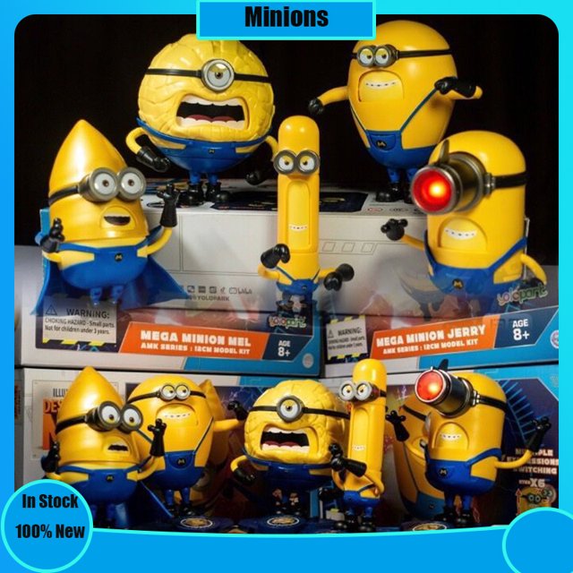 Figura de acción de los superminions de la película de Jerry, modelo de juguete de villano favorito, regalos de Navidad, 4 unidades