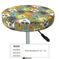 thumbnail image 4 of Kdxio Hawaiian Style Print Stool Covers Round,Stretch Round Bar Stool Covers Washable Bar Stool Cushion Slipcover for 12-15 Inch Chair, 4 of 7