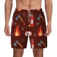 thumbnail image 3 of Uemuo Fire Extinguisher Pattern Mens Swim Trunks Quick Dry Board Shorts with Mesh Lining, Stretch Beach Shorts Quick Dry No-Chafing Board Shorts-Medium, 3 of 9