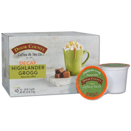 Door County Coffee Highlander Grogg Decaf Flavored Coffee K Cups