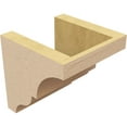 thumbnail image 5 of 6"W x 6"D x 6"H Wide Asheboro Rough Cedar Woodgrain TimberThane Corbel, Primed Tan, 5 of 6