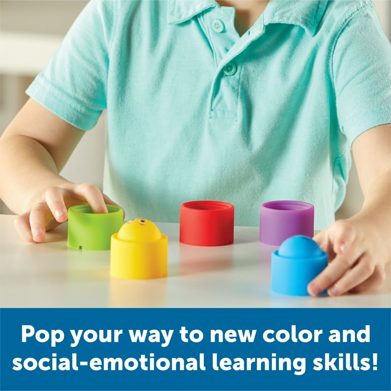 Learning Resources Rainbow Emotions Fidget Poppers, Set of 5 photo 2