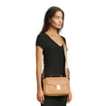 thumbnail image 2 of Time and Tru Women's Kate Flap Front Crossbody Handbag, Quilted Golden Honey, 2 of 5