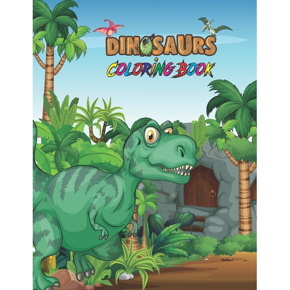 Dinosaur Coloring Book: Coloring Book With Dinosaur Facts, Educational Dinosaur Coloring Books, (Paperback)