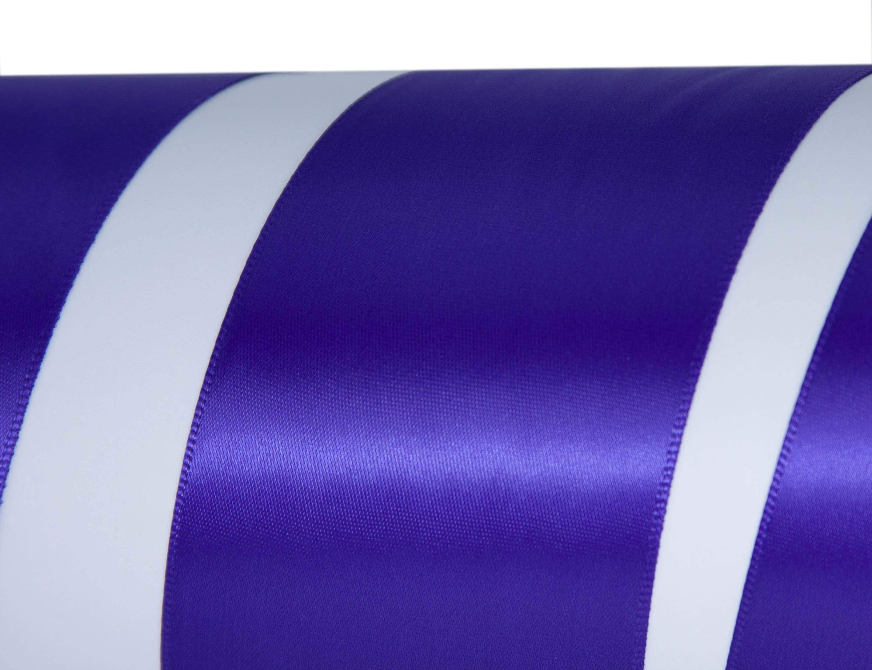 (2 pack) Offray Ribbon, Regal Purple 2 1/4 inch Single Face Satin Polyester Ribbon, 9 feet