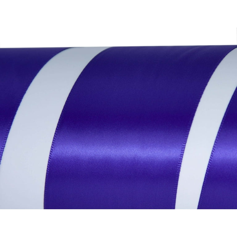 Offray Ribbon, Navy Blue 2 1/4 inch Single Face Satin Polyester Ribbon, 9  feet