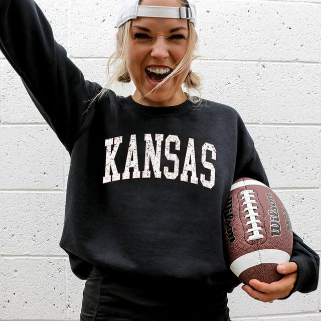 Kansas, Football, Sports, Jour de Match, Grand Jeu, Tactile, Fête de Tailgate, Université, Collège - Blanc - 3TG