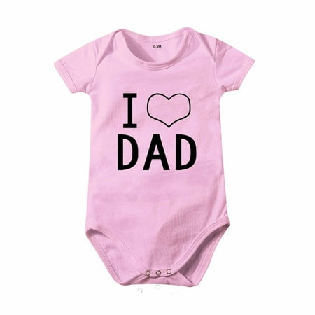 

Clearance! Realhomelove I Love Dad - Baby Boys Girls Infant Love My Daddy Father s Day For Dad Papa Baby Bodysuit