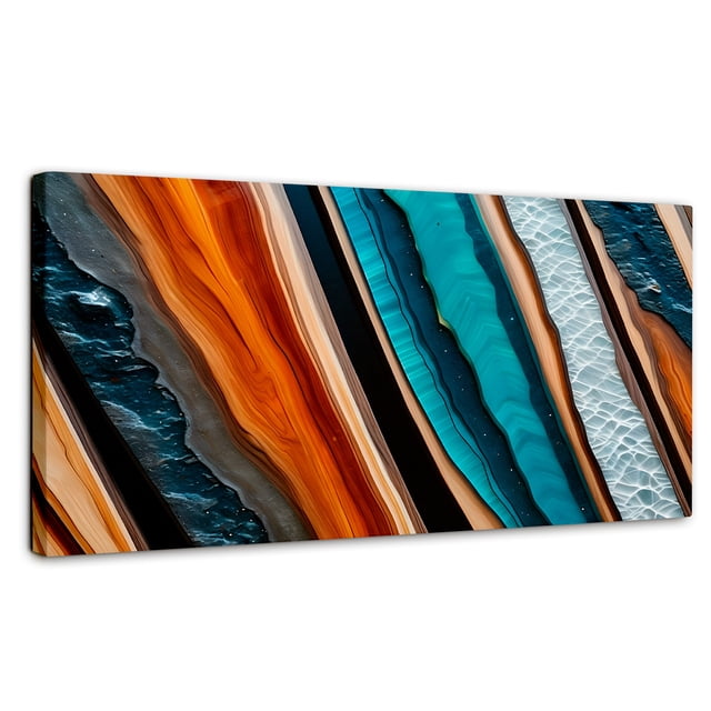 Cuadro Decorativo Canvas Revolution Abstracto Sinfonía Natural 120x60