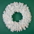 thumbnail image 6 of Northlight 24" Prelit Snow White Artificial Christmas Wreath - Clear Lights, 6 of 6
