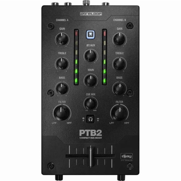 Reloop PTB-2 Portable and Compact 2+1-Channel DJ Mixer
