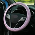 thumbnail image 5 of 10 Pcs Leather Steering Wheel Cover for Women Cute Car Accessories Set with Seat Belt Shoulder Pads Cup Holders, 5 of 8