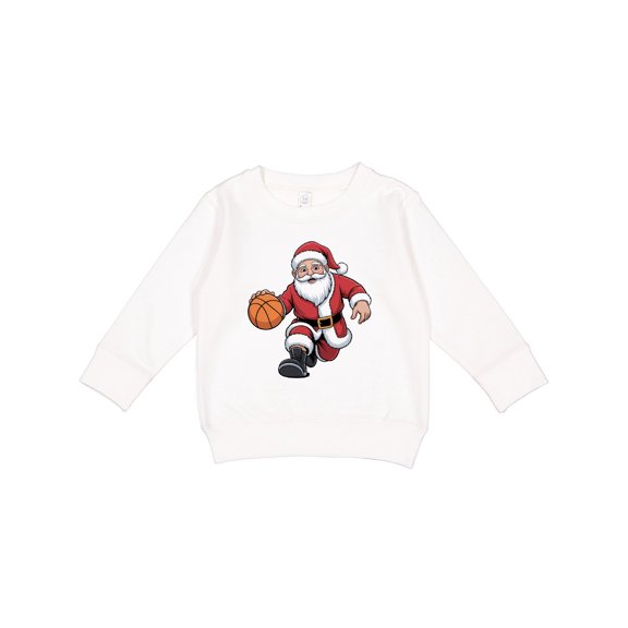 Inktastic Santa Playing Basketball Christmas Toddler Sweatshirt