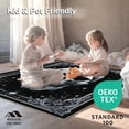 thumbnail image 4 of ODIKA 4'x6' Machine Washable Non-Slip Area Rug, Dark Vintage Lace Aesthetic High Traffic Rug, Gray, 9203, 4 of 7