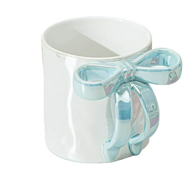 Tazas con asa de lazo de 12 oz Taza navideña de cerámica con lazo Taza de café caliente para mujeres Compañeras de trabajo San Valentín Navidad Cumpleaños