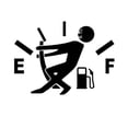 thumbnail image 1 of Humor Car Stickers, High Gas Mileage Stickers, Empty Gas Gauge Stickers for Cars, Trucks, Motorcycles and SUVs (Black), 1 of 5