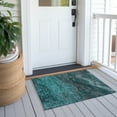 thumbnail image 6 of Addison Rugs Chantille Indoor/Outdoor Transitional Abstract Teal Washable Rectangle Rug, 1'8" x 2'6", 6 of 6