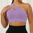 thumbnail image 4 of Hontri Women's Solid Mesh Sports Bra - Hollow Breathable Purple XL, 4 of 4