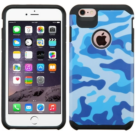 Hybrid Multi-Layer Armor Case for iPhone 6 Plus / 6S Plus - Camouflage Blue