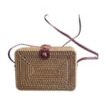 thumbnail image 4 of Bolso de ratán con correa de cuero de PU, bolso cruzado para vacaciones en la playa, vacaciones de verano, 4 of 8