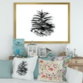 thumbnail image 3 of Designart 'Conifer Cone Black and White' Traditional Framed Art Print, 3 of 4