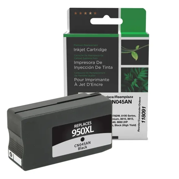 Remanufactured Clover Imaging High Yield Black Ink Cartridge compatible with HP 950XL (CN045AN)