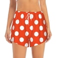 thumbnail image 2 of KLL Orange And White Polka Dot1 Pattern Shorts Women,Athletic Shorts High Waisted Running Shorts Pocket Sporty Short Gym Elastic Workout Shorts-XX-Large, 2 of 7