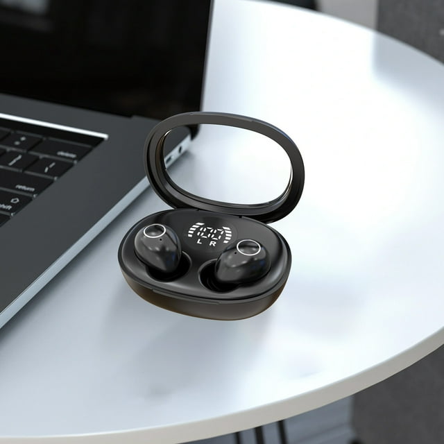 Auriculares intrauditivos con sonido envolvente, baja latencia, batería alta, segunda conexión rápida, carga rápida tipo C, Bluetooth 5.3, cancelación de ruido, auriculares Bluetooth de plástico.