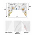 thumbnail image 5 of White Daisy Swag Valances for Windows, Small Curtains Drapes, Spring Floral Elegant Farmhouse Botanical Bees Kitchen Window Curtains Over Sink Window Treatment Valance for Bedroom/Bathroom 56"x36", 5 of 5
