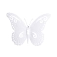 thumbnail image 2 of Decoración de pared de mariposa 3D Fernando decoración de estatuilla adornos exquisitos hermosa estatua de Metal para patio sala de estar cocina Blanco Escultura de pared, 2 of 8