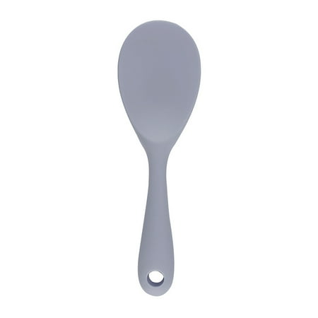 

Mightlink Rice Spoon Comfortable Grip Ergonomic Heat Resistance Food-grade Scoop Rice Silica Gel Non-stick Long Handle Scoop for Home