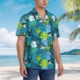 thumbnail image 5 of Goofa Shark And Leaves Hawaiian Shirt for Men, Unisex Summer Beach Casual Short Sleeve Button Down Shirts,Aloha Tropical Floral print shirt-3X-Large, 5 of 9
