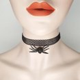 thumbnail image 2 of Collier Ras-du-Cou pour Femme, Collier Rétro à la Mode avec Breloque Araignée, Collier Tatouage pour l'Halloween, 2 of 10