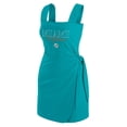 thumbnail image 2 of Women's WEAR by Erin Andrews  Aqua Miami Dolphins Wrap Dress, 2 of 5