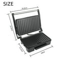 thumbnail image 3 of Panini Maker hogar acero inoxidable 850W alta potencia antiadherente Pan bistec máquina sándwich máq Tomshoo Maquina para hacer pan, 3 of 6