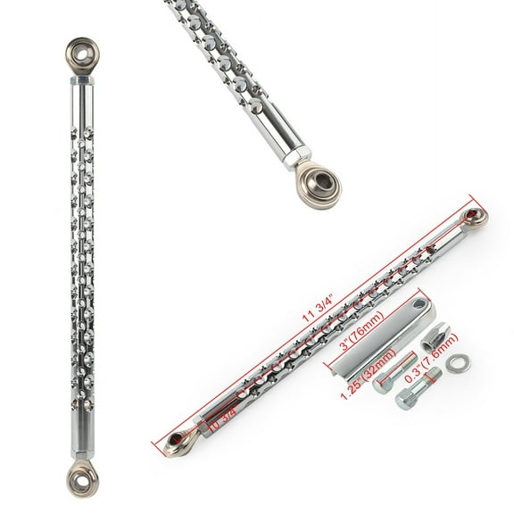 ZS 12" Chrome Shift linkage Shifter Link Fit for Harley Touring Electra Glide CVO Softail Road King &Road / Street Glide 1986-2019